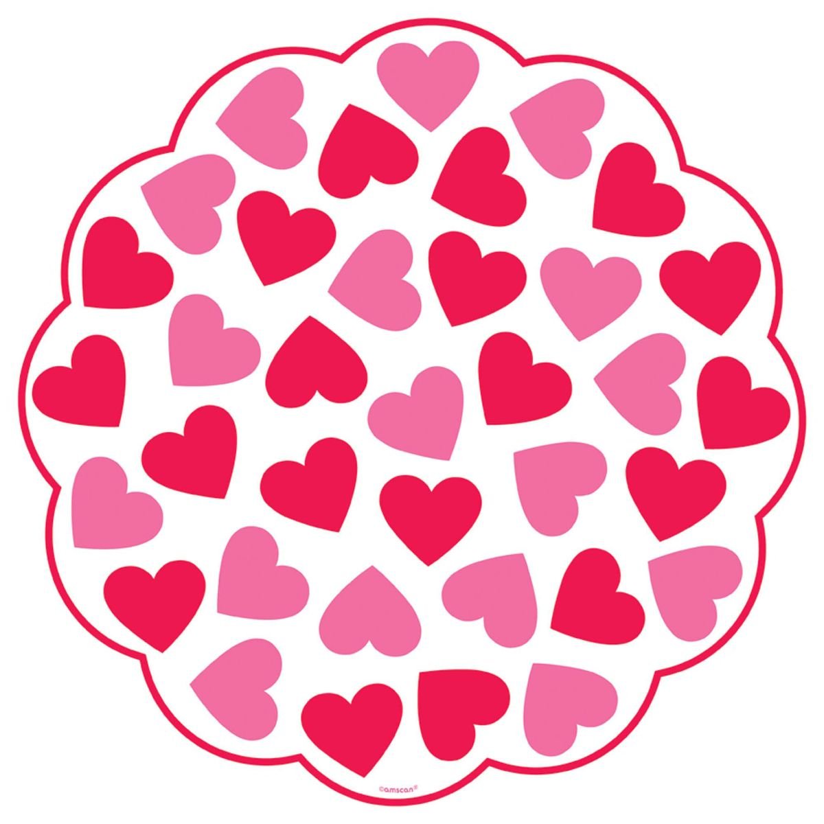Amscan Valentine Pink Printed Paper Doilies, 18 Ct. | Party Accessory