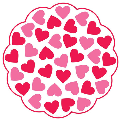 Amscan Valentine Pink Printed Paper Doilies, 18 Ct. | Party Accessory