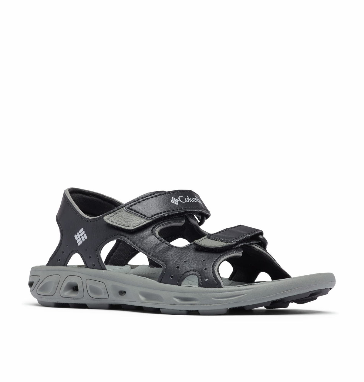 Columbia unisex child Techsun Vent athletic sandals, Black/Columbia Grey, 1 Little Kid US
