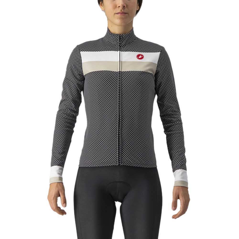 Castelli Volare Long-Sleeve Jersey - Women's Black/White/Chalk, M