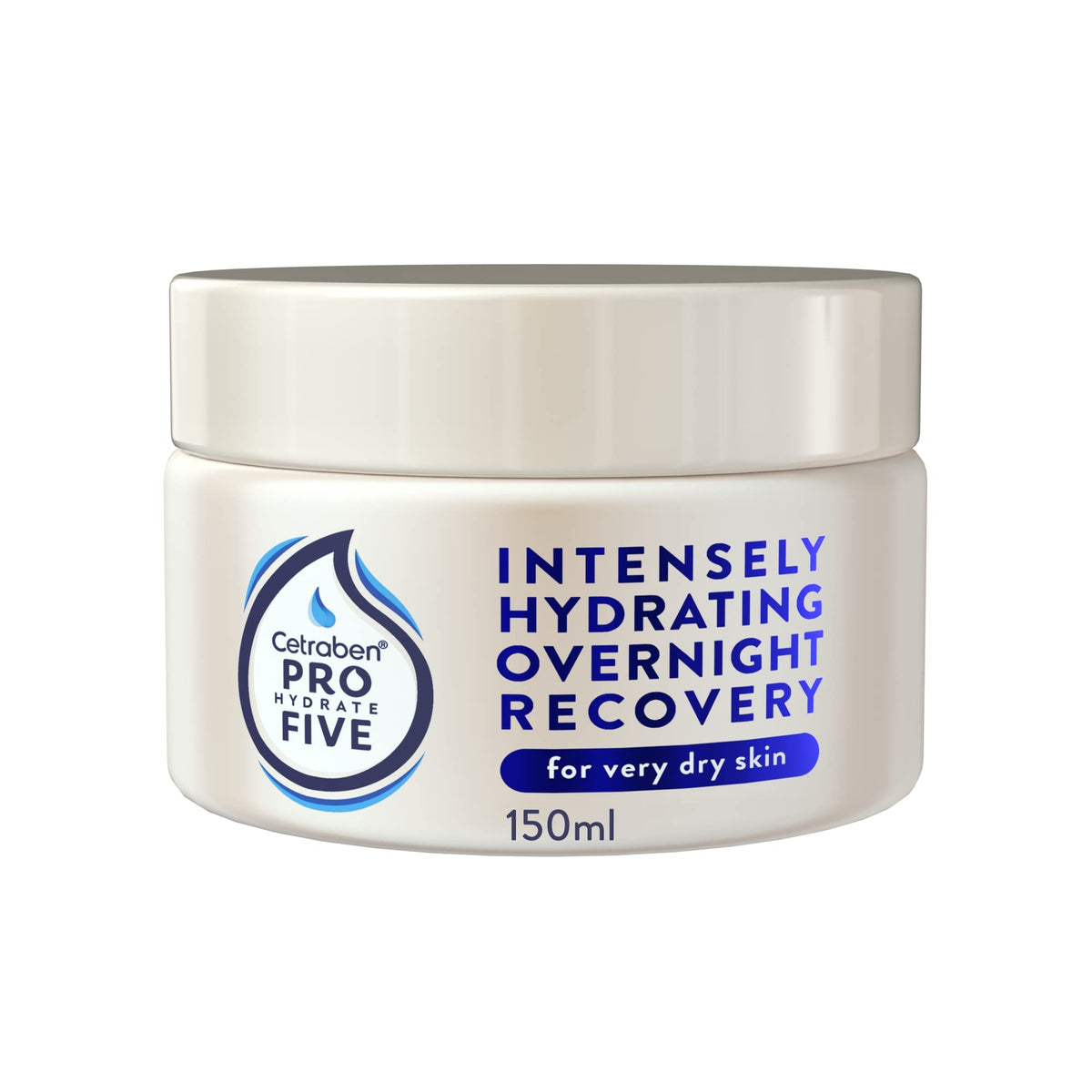 Cetraben Pro Hydrate Five Body Moisturising Overnight Recovery 150 ml with Ceramides and Vitamin B5, Perfect for Dry Skin, Vegan Friendly, Cruelty Free