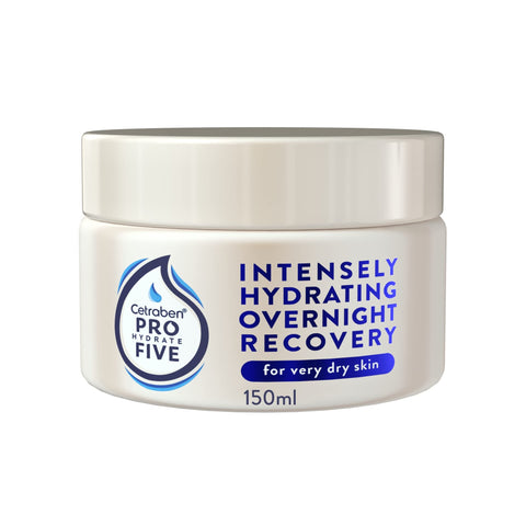 Cetraben Pro Hydrate Five Body Moisturising Overnight Recovery 150 ml with Ceramides and Vitamin B5, Perfect for Dry Skin, Vegan Friendly, Cruelty Free