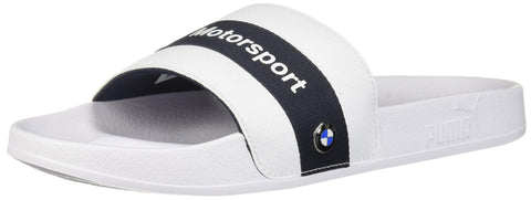 PUMA Men's BMW M Motorsport Leadcat Slide Sandal, White-Team Blue, 12 M US