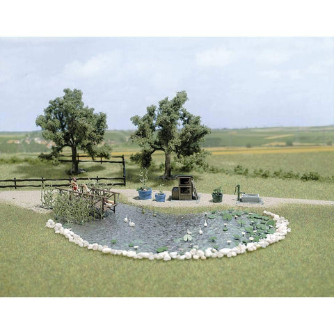 Busch 1210 Garden Pond Set HO Scale Scenery Kit