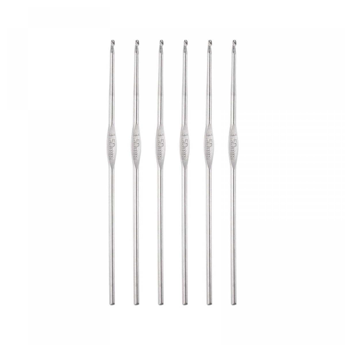 uxcell Stainless Steel Crochet Hook 1.5mm US Size 8 Knitting Needles for DIY Craft Yarn 6Pcs