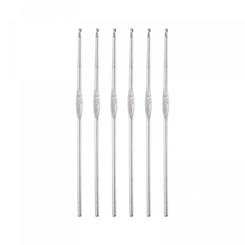 uxcell Stainless Steel Crochet Hook 1.5mm US Size 8 Knitting Needles for DIY Craft Yarn 6Pcs