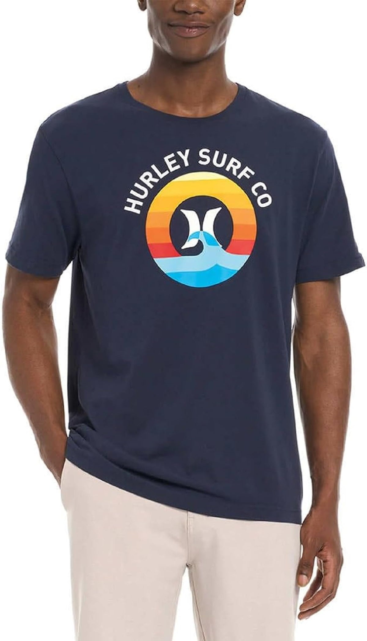 Hurley Men's Icon Slash Gradient T-Shirt, Blue, Medium