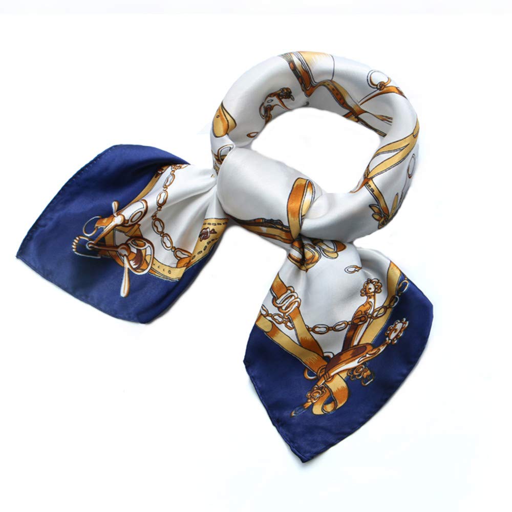 QBSM Womens 23.6 inch Satin Silk Feeling Formal Square Neck Scarf Head Hair Wraps Kerchief for Women