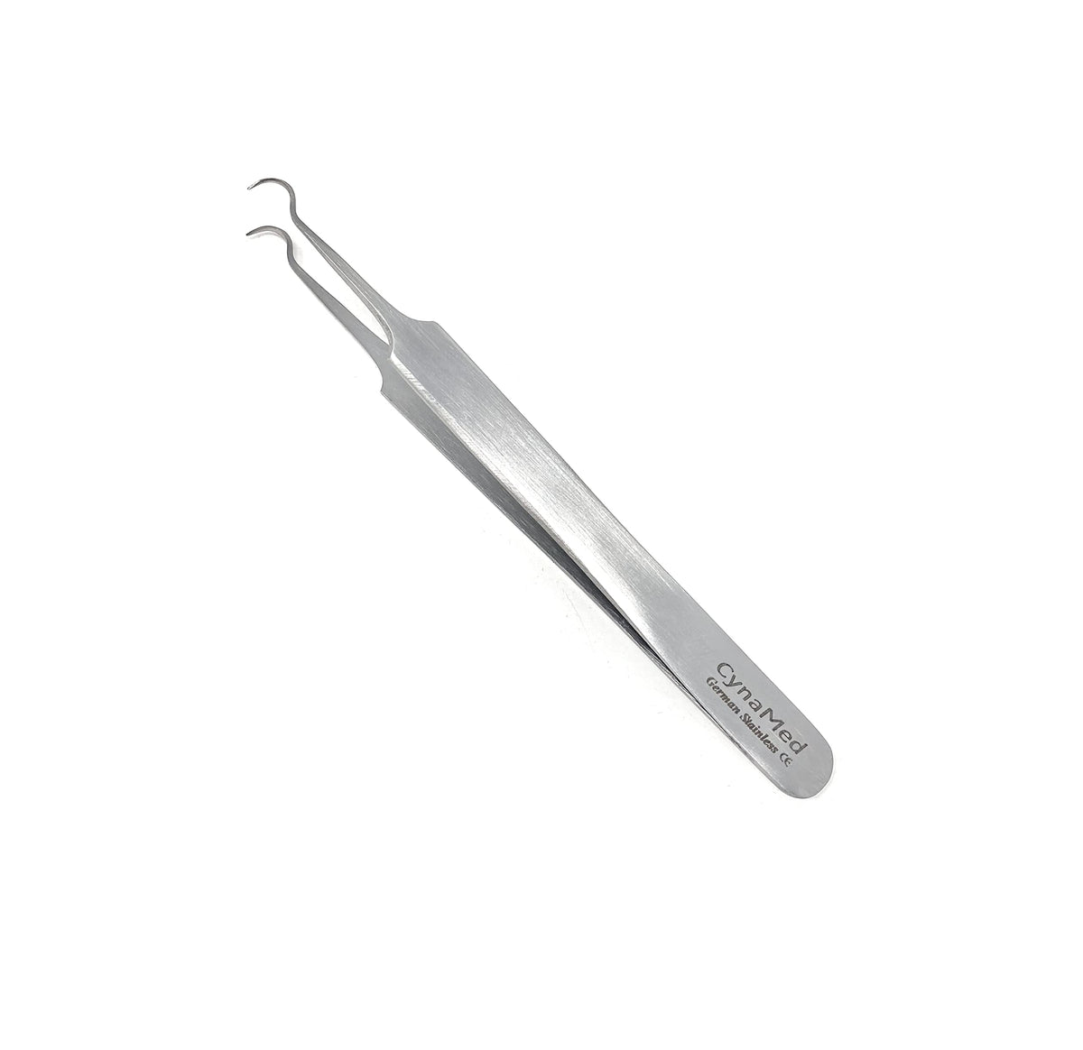 Blackhead Tweezer - Professional Curved Steel Tip Surgical Comedone & Splinter Extractor. Ideal Blemish & Acne Remover Tool Means Flawless Facial Skin (Stainless Steel)