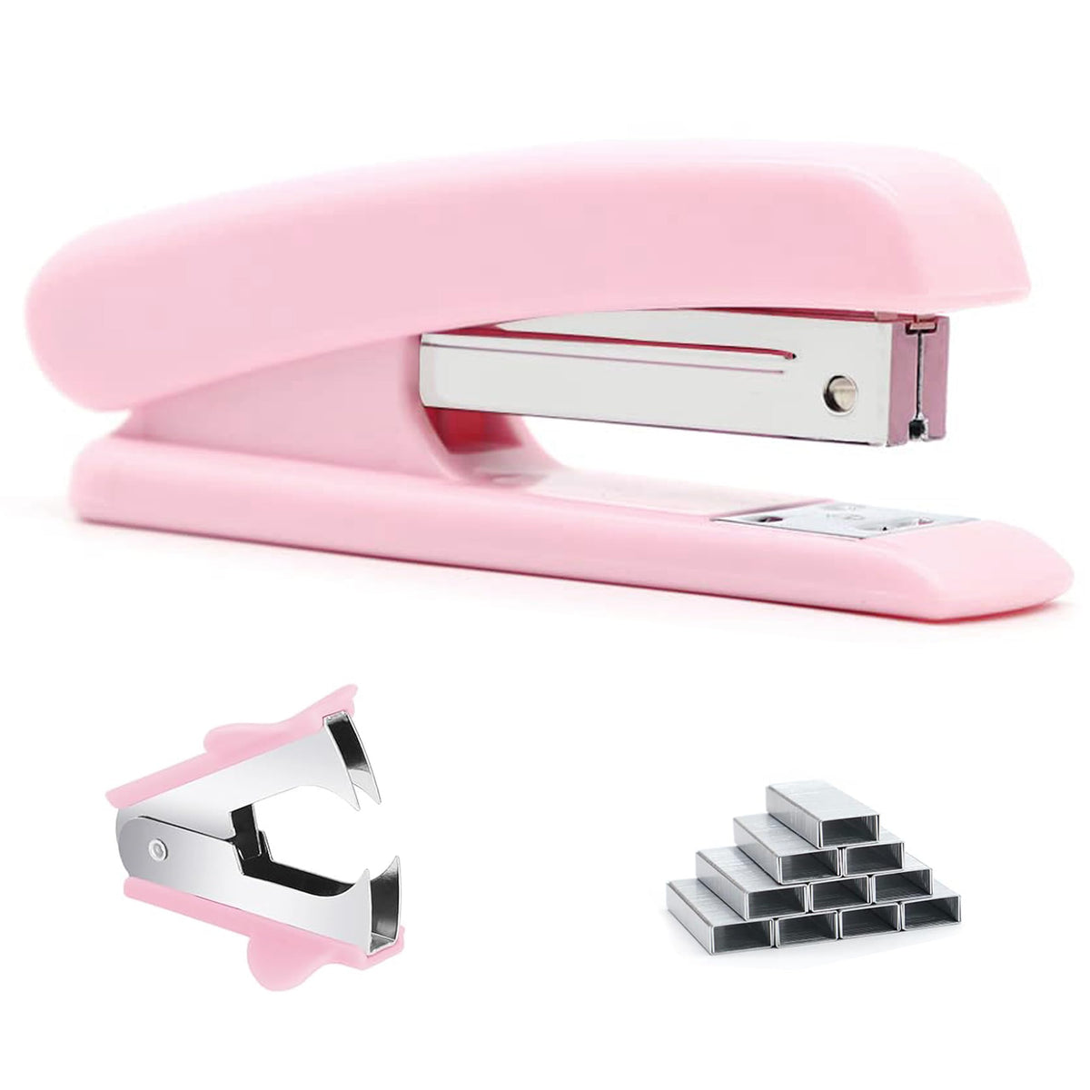Pink Stapler, Desktop Stapler, 25 Sheet Capacity, includes 1000 Staples and Staple Remover