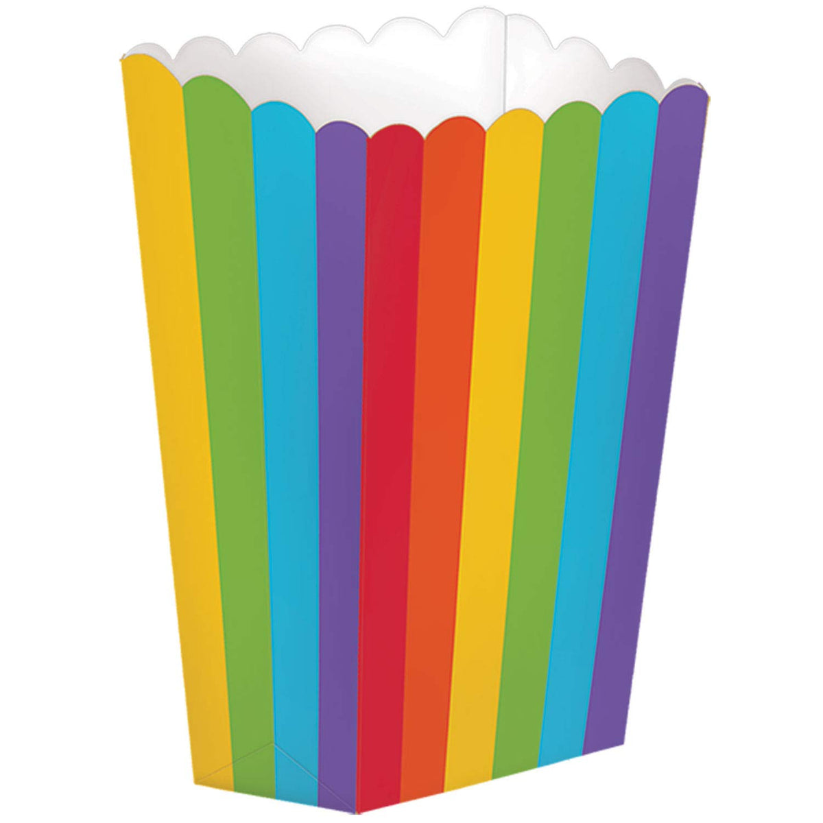 Vibrant Small Popcorn Boxes, Rainbow - 5.25" x 3.75" (Pack of 5) - Unique & Eye-Catching Design | Perfect for Parties, Movie Nights & Displays
