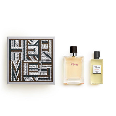 HERMES Terre D'Hermes 2-Piece set for Men (3.4 Ounce Eau de Toilette Spray + 2.7 Ounce Hair and Body Shower Gel)