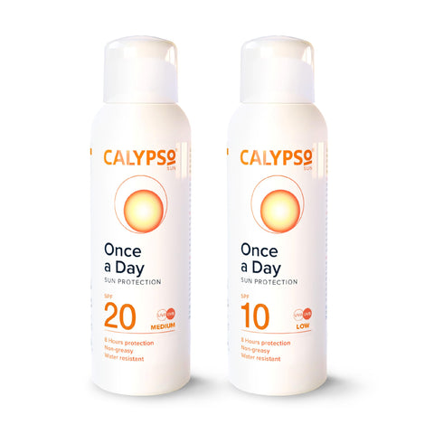 Calypso Once A Day Sun Protection SPF10 and SPF20 Multipack
