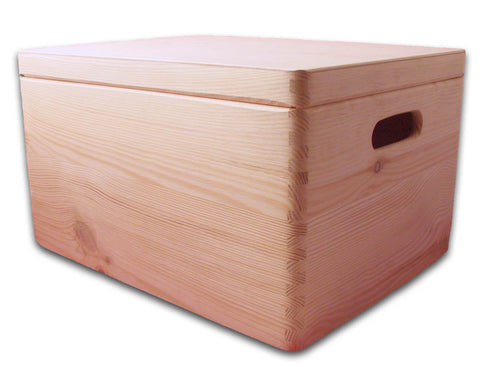 PNOR40 BIG PLAIN WOOD KEEPSAKE SOUVENIRS MEMORY BOX CRAFT FOR DECOUPAGE CRAFT unfinished wooden box