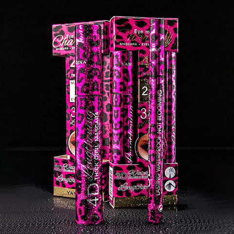 Generic Silk Lash Glamour Achieve stunning,long lasting lashes and precise eyeliner with our 4D silk fiber Mascara and waterproof Eyeliner set.(2 in 1)