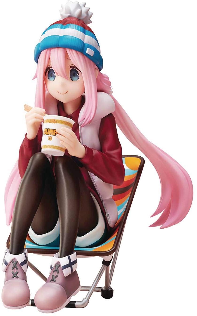 Furyu Laid Back Camp: Nadeshiko Kagamihara (Premium Noodle Stopper Version) 1: 8 Scale PVC Figure, Multicolor