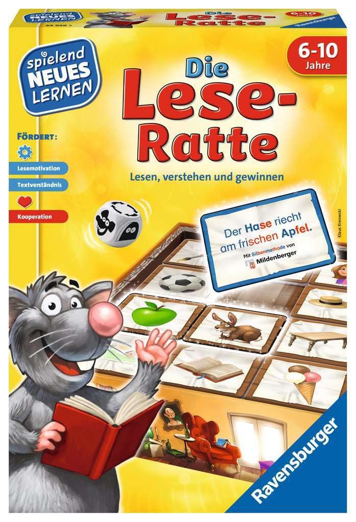 Ravensburger 24956 The Reading Rat, Play and Learning for Children, Educational Game for Children from 6-10 Years, Playful Learning for 1-4 Players