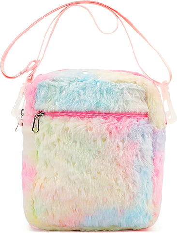 CAMTOP Crossbody Bag Purse Cute Plush Shoulder Bag for Girls Small Messenger Bag Teen Girls Kids