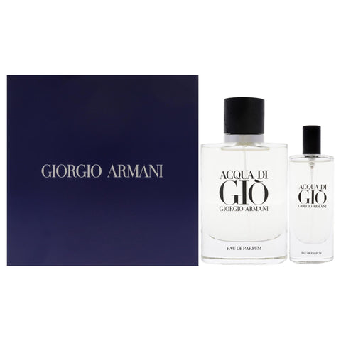 Giorgio Armani Acqua Di Gio for Men - 2 Pc Gift Set 2.5oz EDP Spray (Refillable), 0.5oz EDP Spray (Refillable)