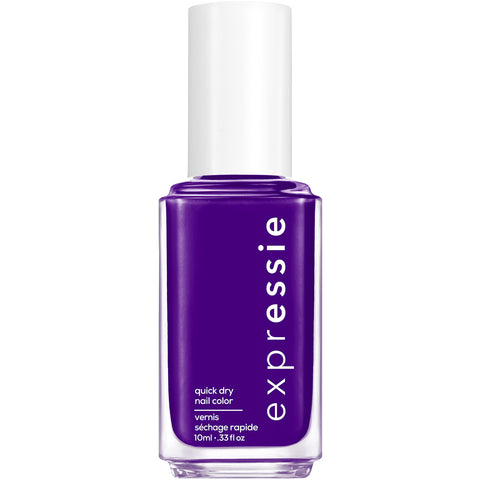 essie expressie Quick Dry Vegan Nail Polish, Vibrant Purple with Blue Undertones, No Time to Pause, 0.33 Ounce