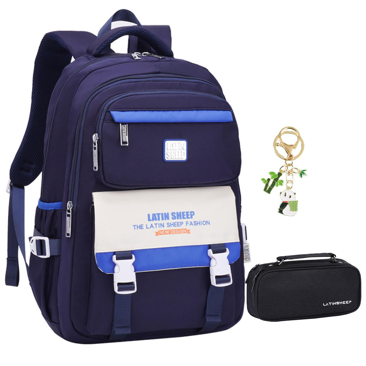 WYCY Backpack for Boys, Kids Backpack for School Large Capacity School Bag with Laptop Compartment Pencil Case (Boys Backpack Blue)