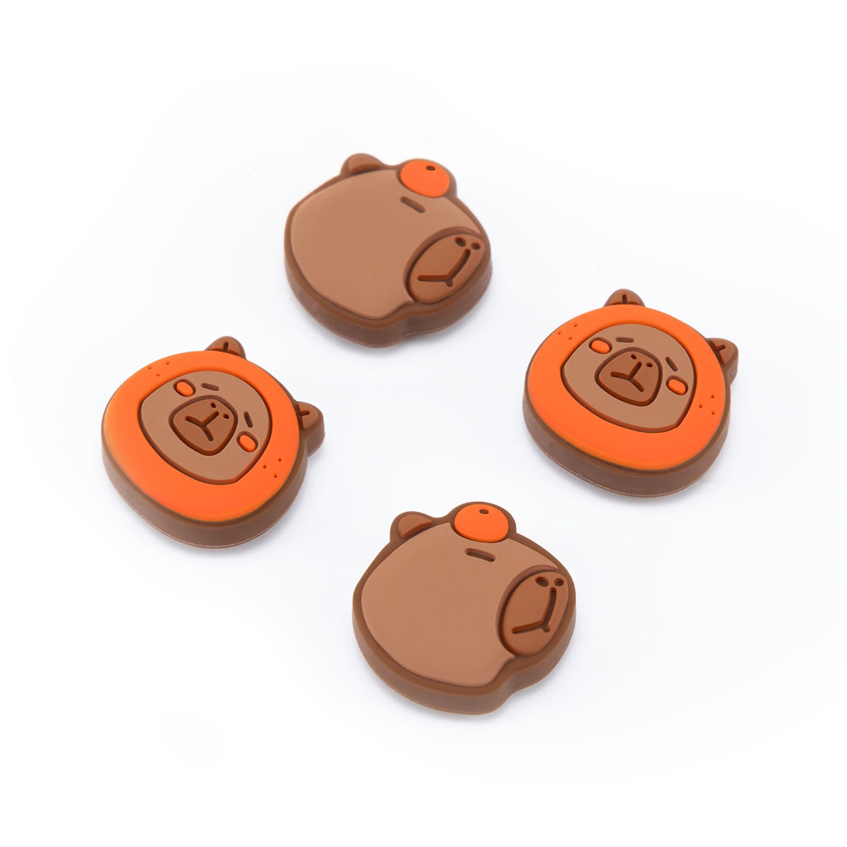 GeekShare 4PCS Thumb Grips Soft Silicone Joystick Caps Thumbstick Cover Compatible with Nintendo Switch/OLED/Switch Lite - Capybara