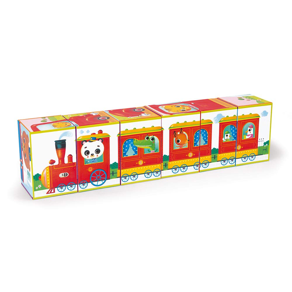 Janod J02734 Kubkid-6 Blocks-Vehicles, Multicolored for Ages 2+