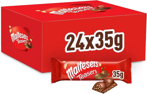 Maltesers Teasers Chocolate Bar Bulk Box, 24 x 35g