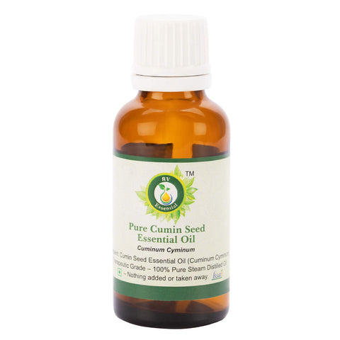 Cumin Seed Essential Oil | Cuminum Cyminum | For Skin | Cumin Seed Oil | 100% Pure Natural | Steam Distilled | Therapeutic Grade | 15ml | 0.507oz By R V Essential