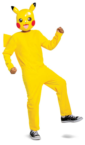 Disguise Pikachu Costume for Kids, Official Pokemon Costume Jumpsuit, Classic Child Size XL (14-16)
