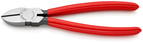 KNIPEX 70 01 180 EAN Diagonal Cutter black atramentized plastic coated 180 mm
