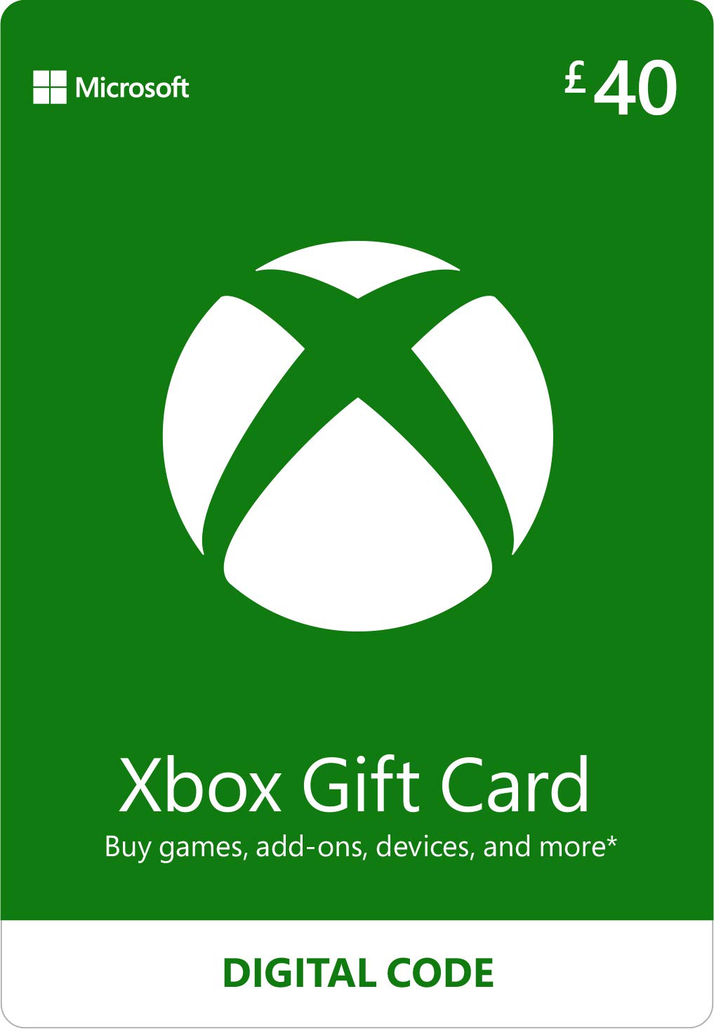 Xbox Gift Card | 40 GBP | Digital Voucher | Xbox One, Series S|X & Windows | (Download Code)