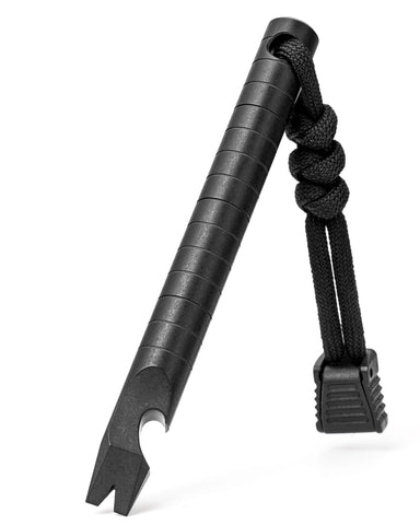 TISUR Titanium Pocket Pry Bar?EDC Keychain Carabiner Multitool Prybar Outdoor Tool Heavy Duty,Key Chain Gadgets for Men (1pc Ti Pry Bar Black)