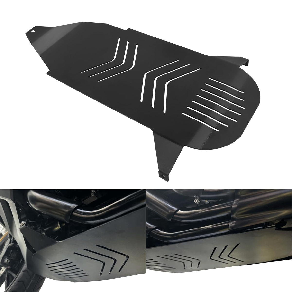 CHIFUN Motorcycle Skid Plate Compatible with Honda Goldwing 1800 GL1800 2018-2023 Aluminum Black Motorcycle Belly Pan Engine Guard Bottom Protection
