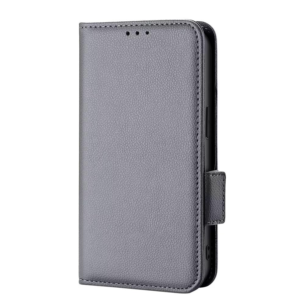 TINGYR Case for Honor 200 Lite Cover, Cover Flip Case Magnetic with Deformable Bracket,Wallet Style Card Slot, Case for Honor 200 Lite Smartphone.Grey