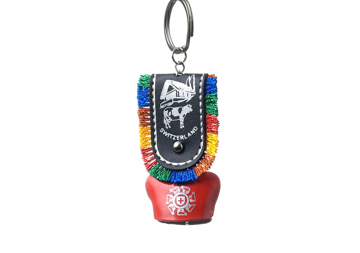 Tej Gifts Feng Shui Swiss Cow Bell, DDLJ Cowbell, Vastu Bell, Car Hanging Key Chain, Metal Door Hanging for Home, Religious Wall Decor, Good Luck Bell Gift Item (Size 2 = 4 cm x 2 cm x 10 cm)