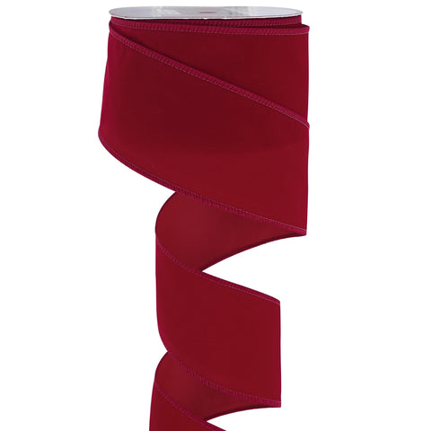 MEEDEE Red Velvet Ribbon - 2.5 Inch Wide, Wired, 25 Yards Spool - Christmas Tree, Wreaths, Bows