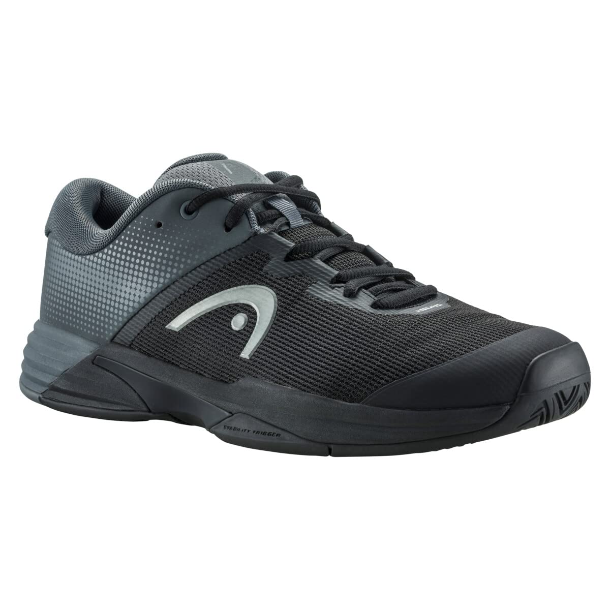 HEAD Men's Revolt Evo Sneaker, Black/Grey, 14