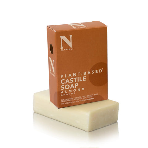 Dr. Natural Castile Bar Soap - Multipurpose Soap Bar with Anti-Acne Properties - For Face, Body and Hair - Sensitive Skin Body Wash - Almond - 140 g