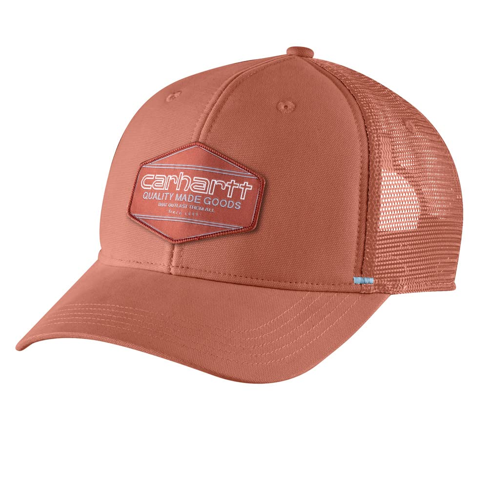 Carhartt Men's 105691 Canvas Mesh-Back Quality Patch Cap - One Size Fits All - Terrecota