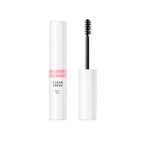 COVERGIRL Clean Fresh Eyebrow Gel, 250 Warm Brown, Volumizes and Lifts Brows, Vegan Formula with Argan Oil and Biotin, 0.16oz