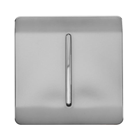 Trendi 1 Gang 2 Way 10 Amp Rocker Chrome Light Switch in Glossy Stainless Steel