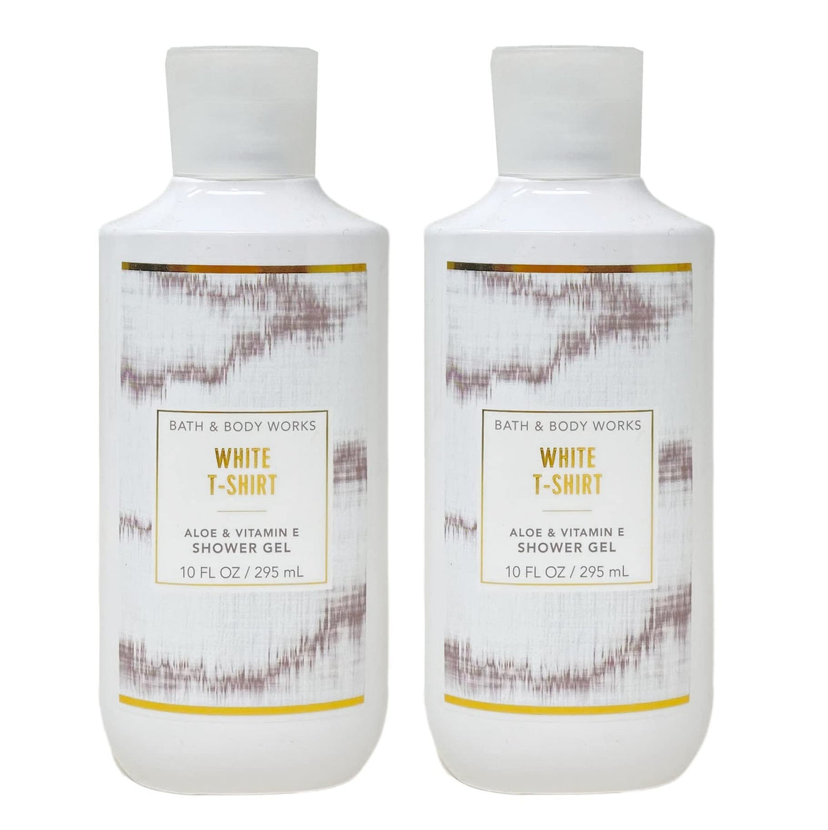 Bath & Body Works White T-Shirt 2 Pack Aloe + Vitamin E Shower Gel - Full Size