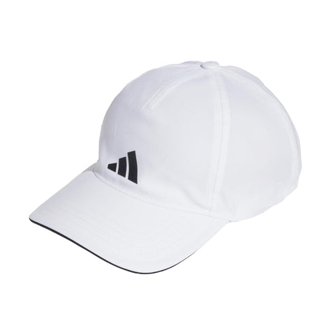 adidas Unisex AEROREADY Training Running Baseball Cap, White/Black/Black, XXS