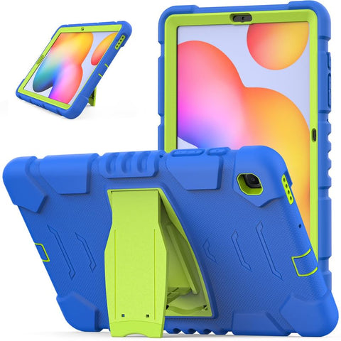 For Samsung Galaxy Tab S6 Lite 10.4 Inch P610/P615/P613/P619 Case, Heavy Duty Rugged Shockproof Case with Kickstand Protective Case Cover for Galaxy Tab S6 Lite 10.4 Case 2020 2022, Blue Green