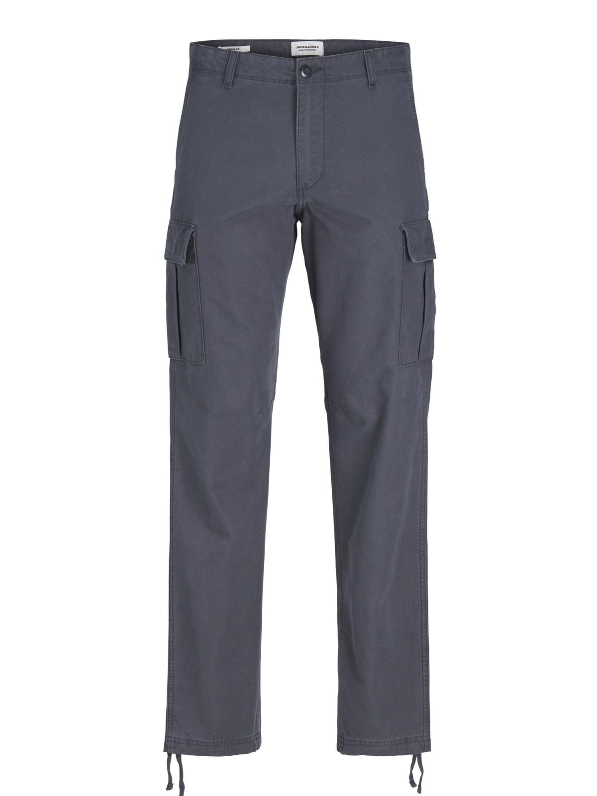 JACK & JONES Mens Cargo Combat Trouser Relaxed Fit Button Fastening Pants for Men UK, India Ink- 32W / 32L
