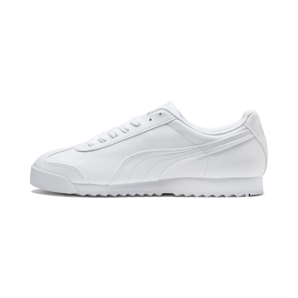 PUMA Men's ROMA BASIC Sneaker, white-light gray, 8.5