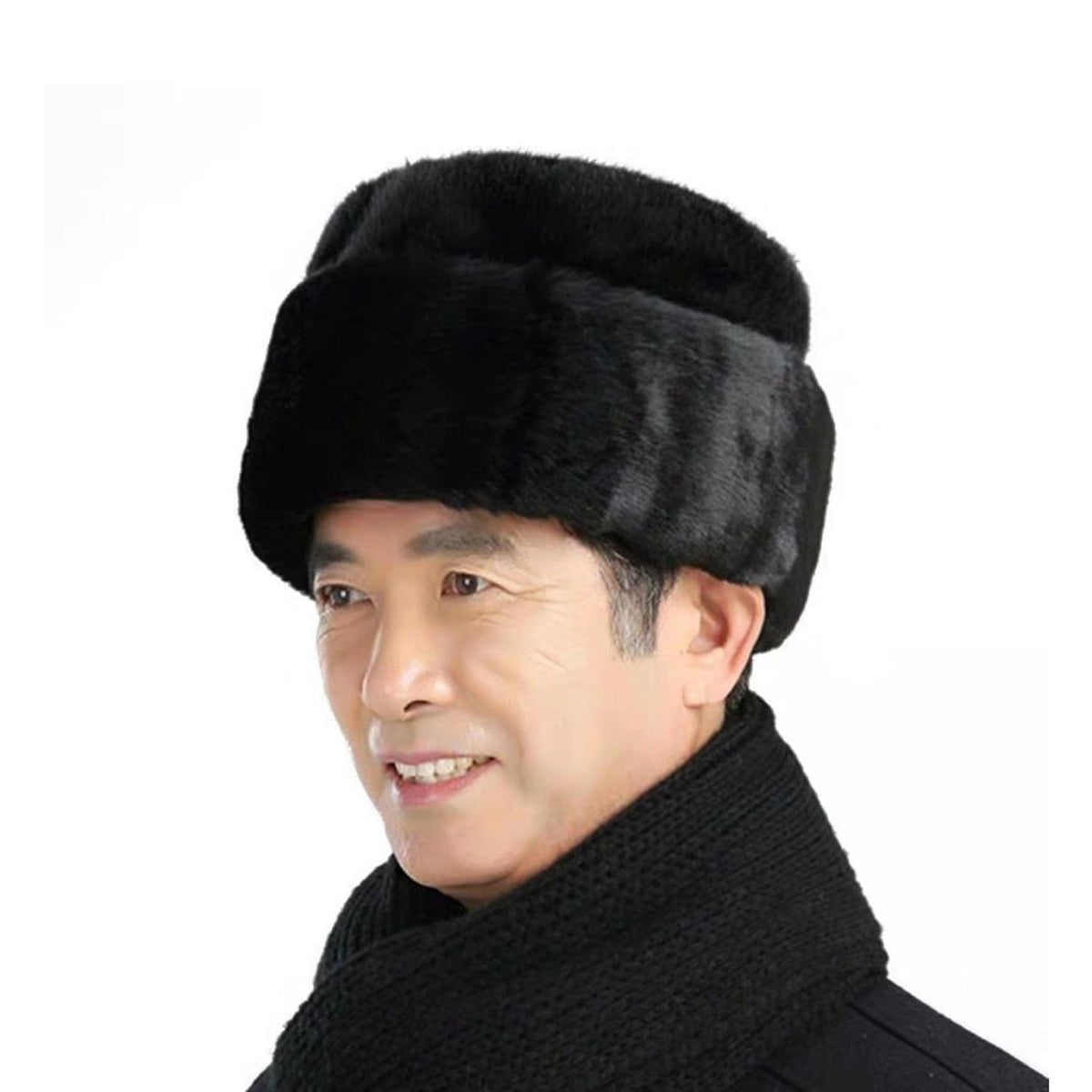 Faux Fur Russian Style Bomber Hat For Women Men Winter Warm Trapper Hat Soft Ear Warmer Hat Thicken Thermal Dome Beanie Skull Cap Outdoor Fashion Windproof Cycling Skiing Snowboard Hat Solid Color