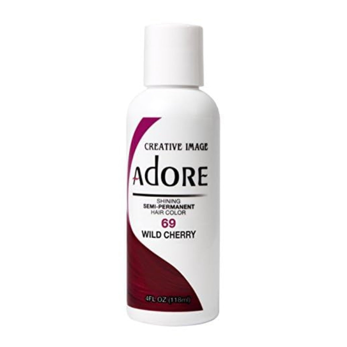 Adore Semi Permanent Hair Color - Vegan and Cruelty-Free Red Hair Dye - 4 Fl Oz - 069 Wild Cherry (Pack of 1)