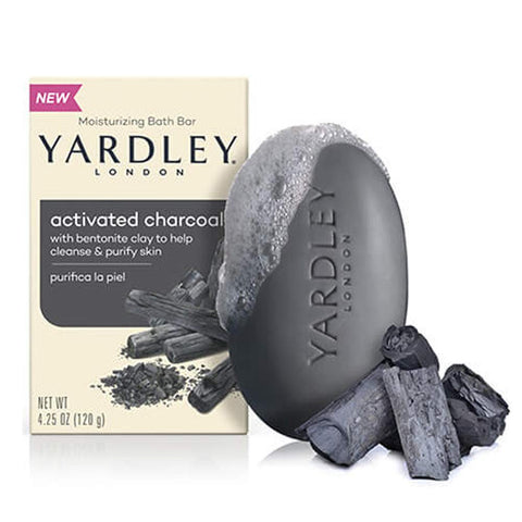 Yardley Yardley London Moisturizing Bath Bar, Activated Charcoal 4.25 Ounce (Pack Of 12), Activated Charcoal, 12 count